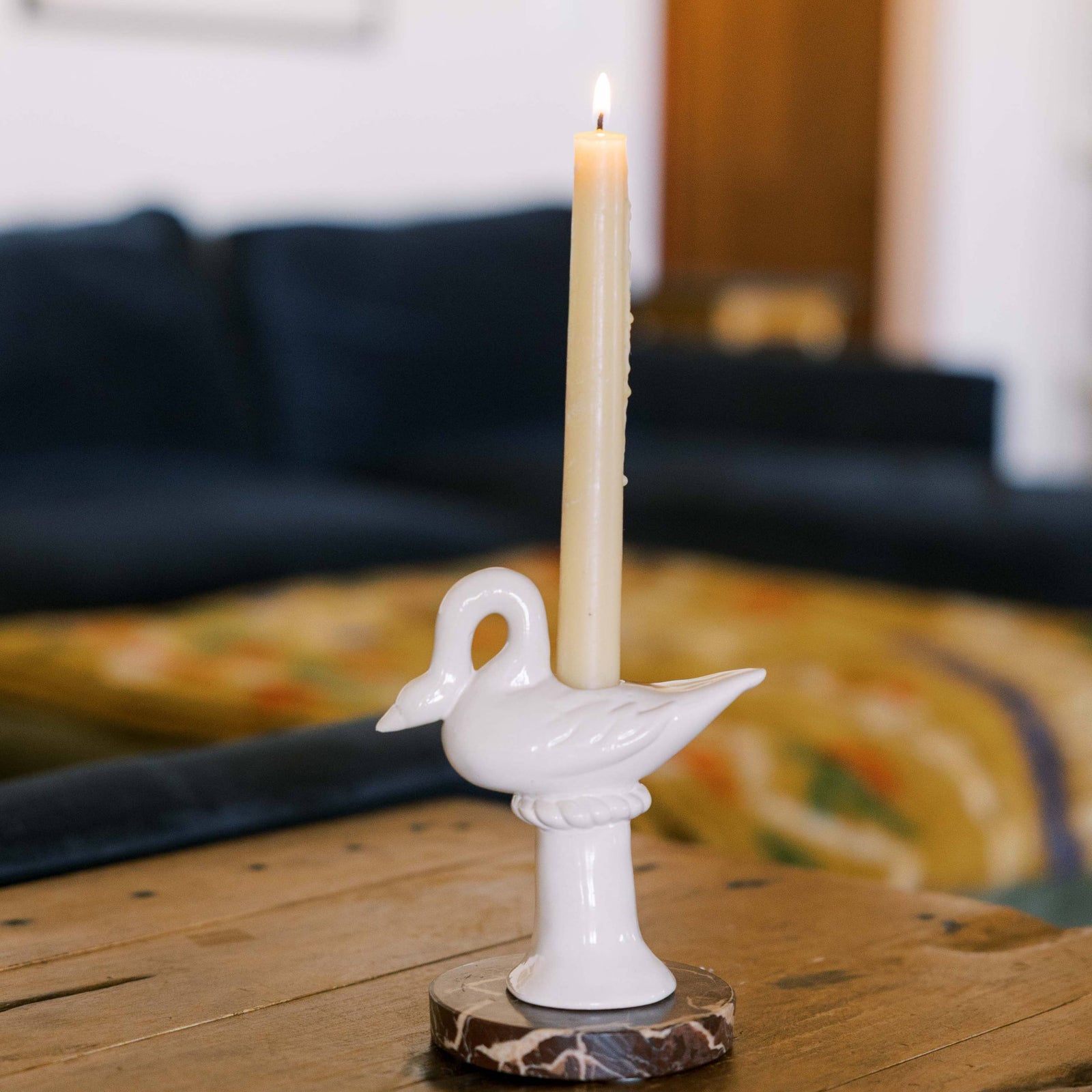 Nordic Swan Candlestick Holder