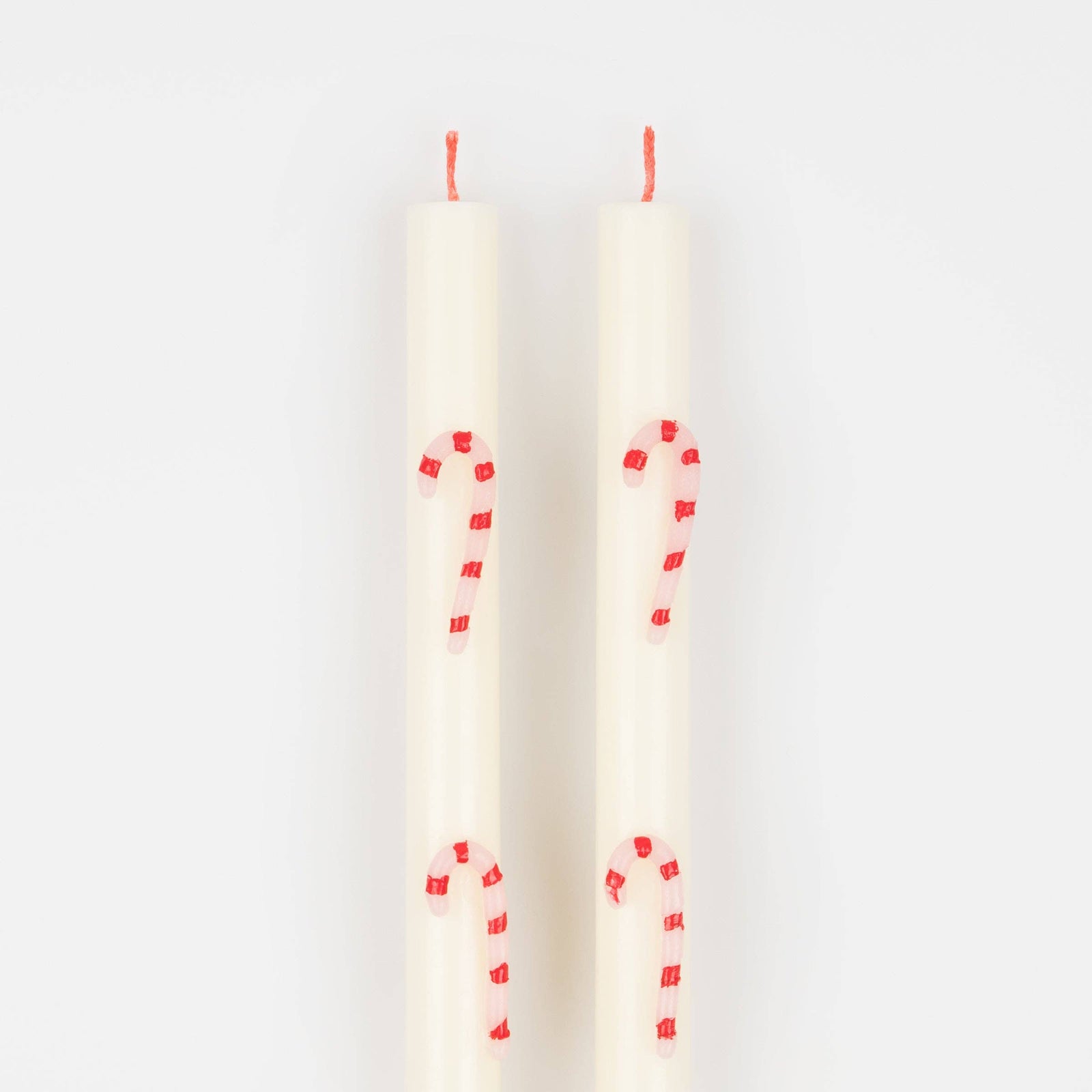 Candy Cane Taper Candles
