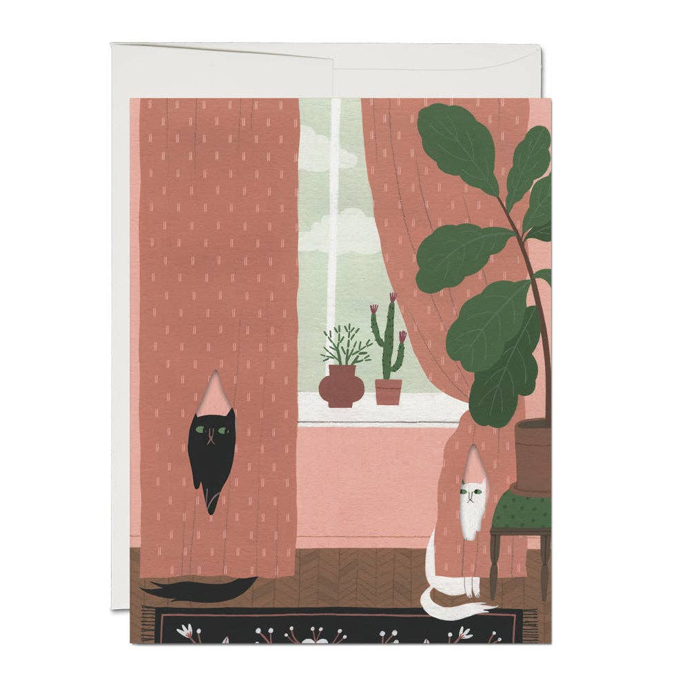 Cat Crimes greeting card