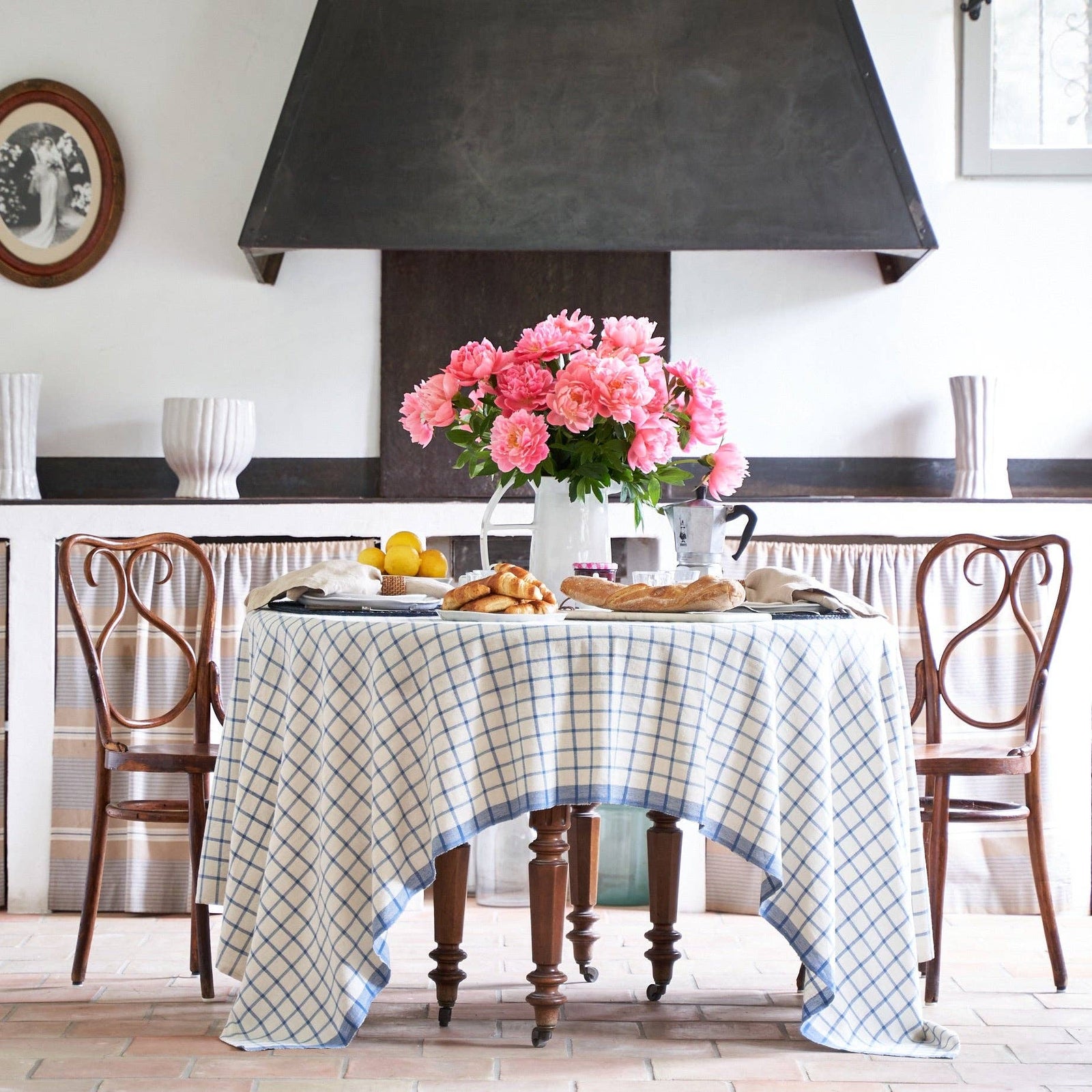French Windowpane Tablecloth