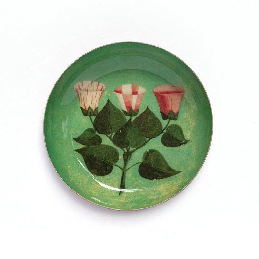 Festival Flowers Round Enamel Tray