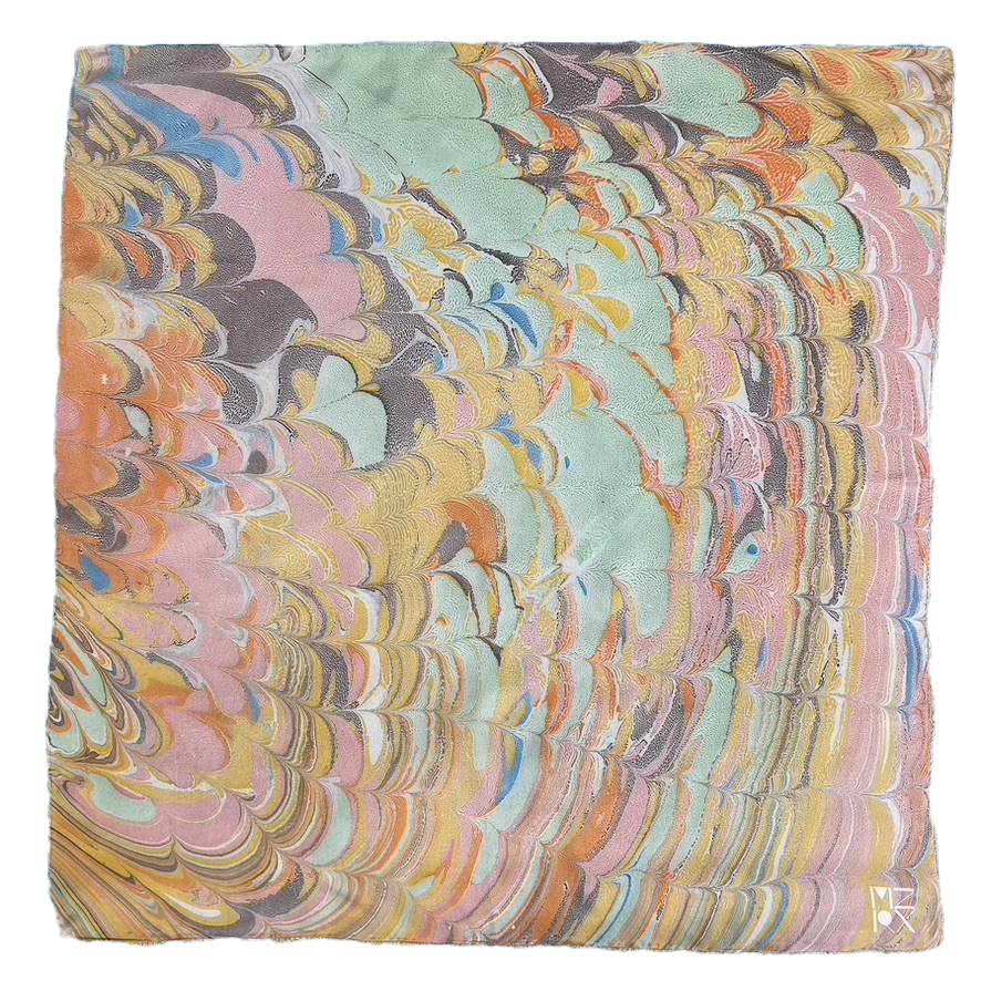 Silk Marbled Bandanas