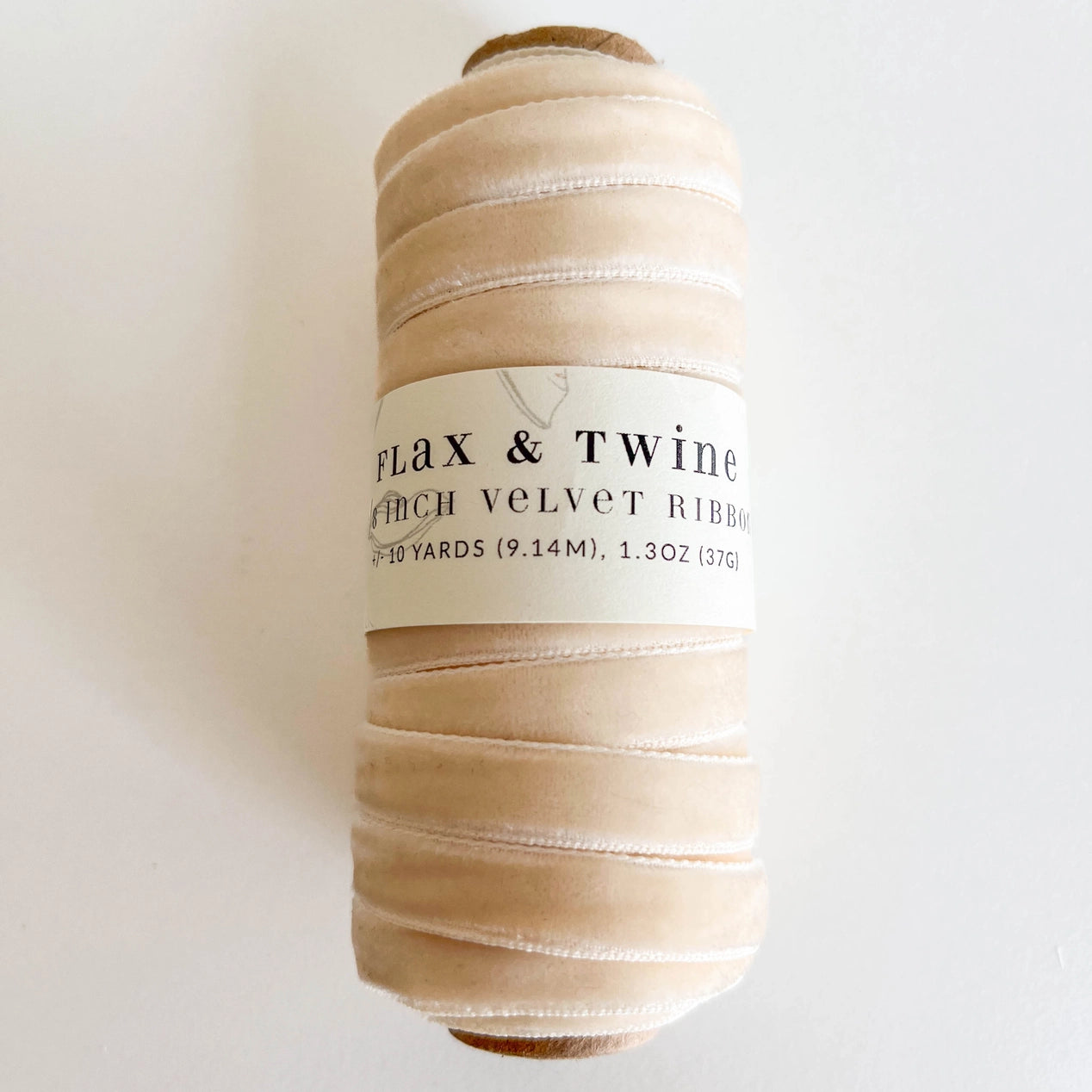 Flax & Twine 3/8" Velvet Ribbon