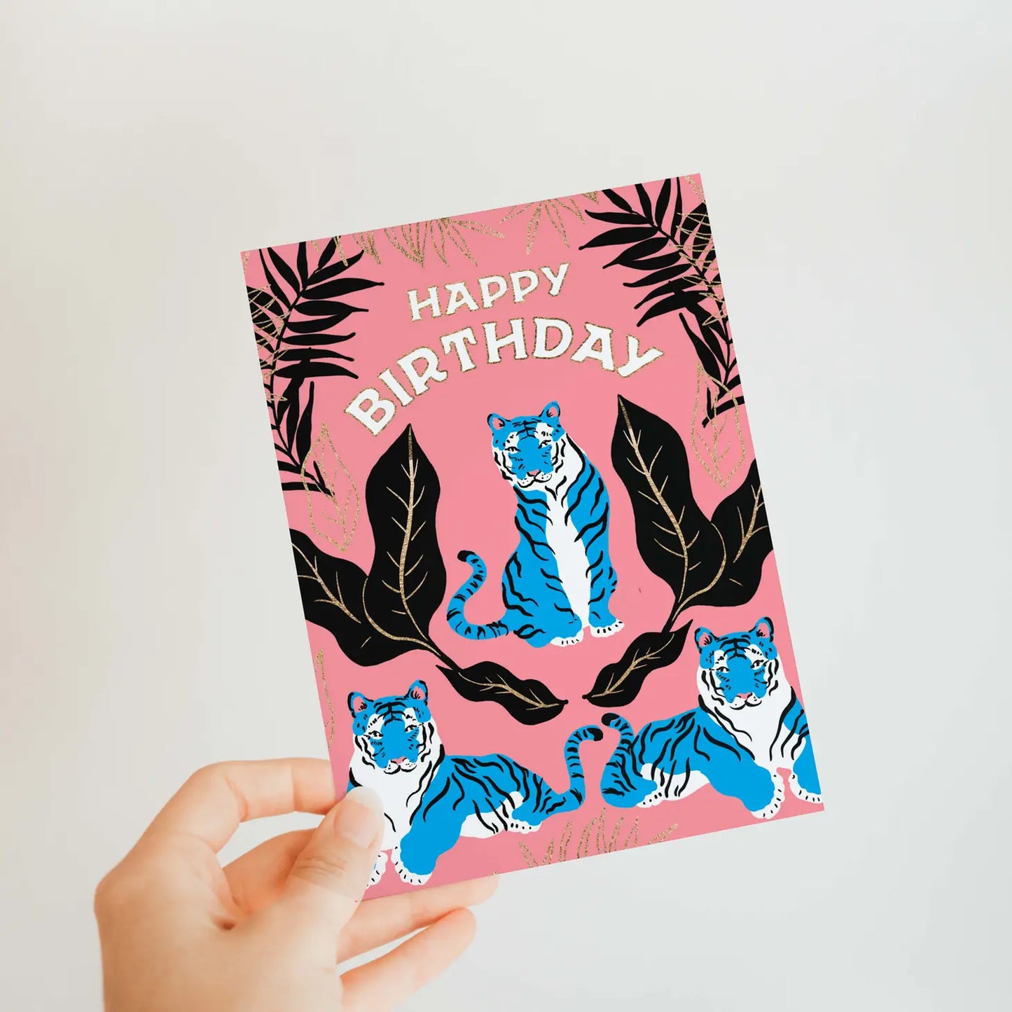 Happy Birthday Blue Tigers Card
