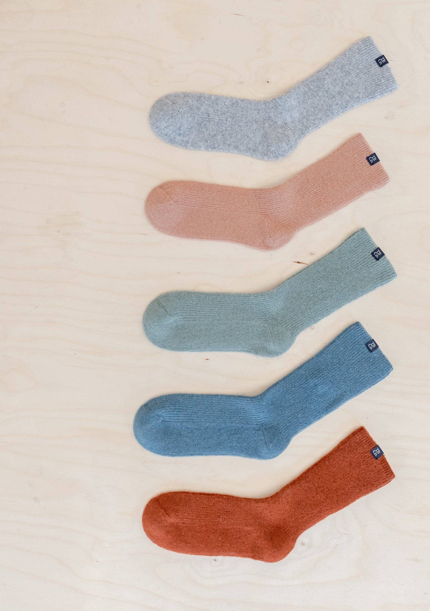 Cashmere & Merino Socks in Stone Blue