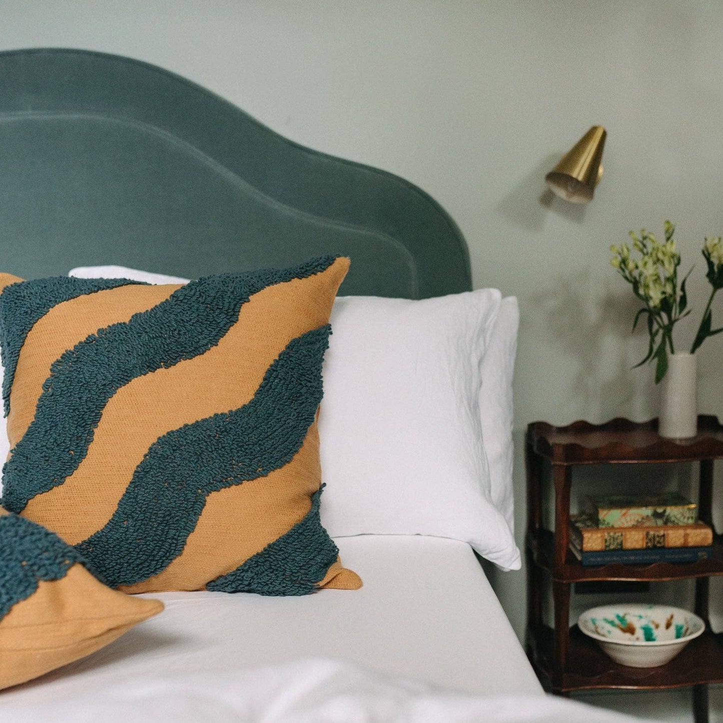 TBCo Textured Stone Wave Cotton Pillow Cover