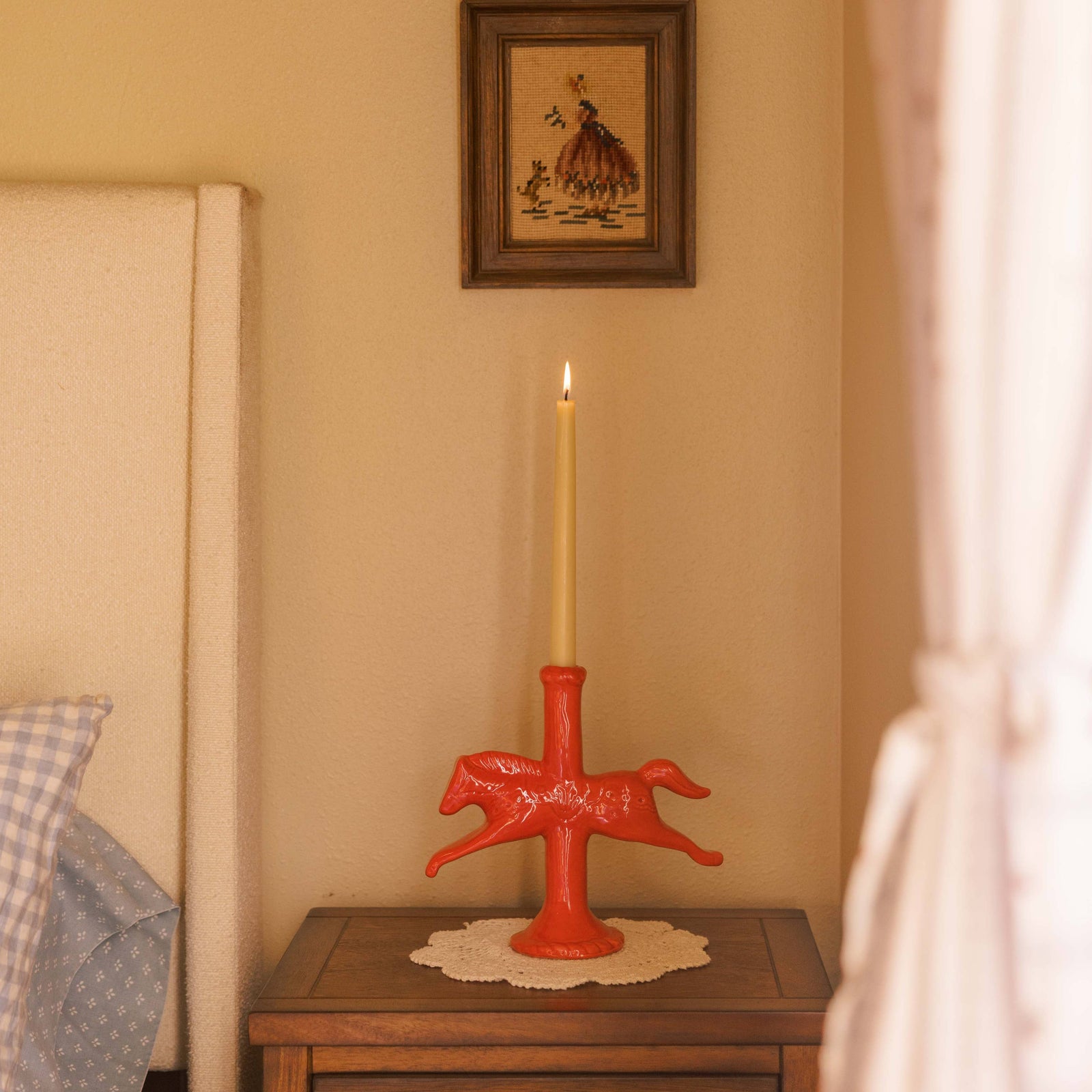 Dala Horse Candlestick Holder