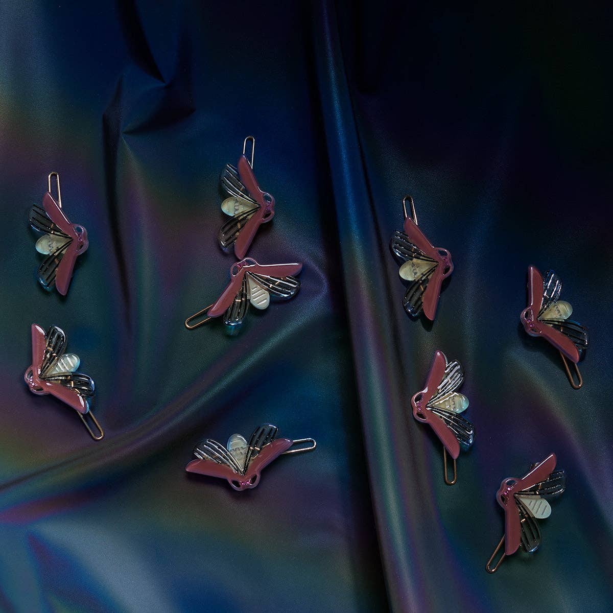 Glow in the Dark Firefly Mini Barrette Set