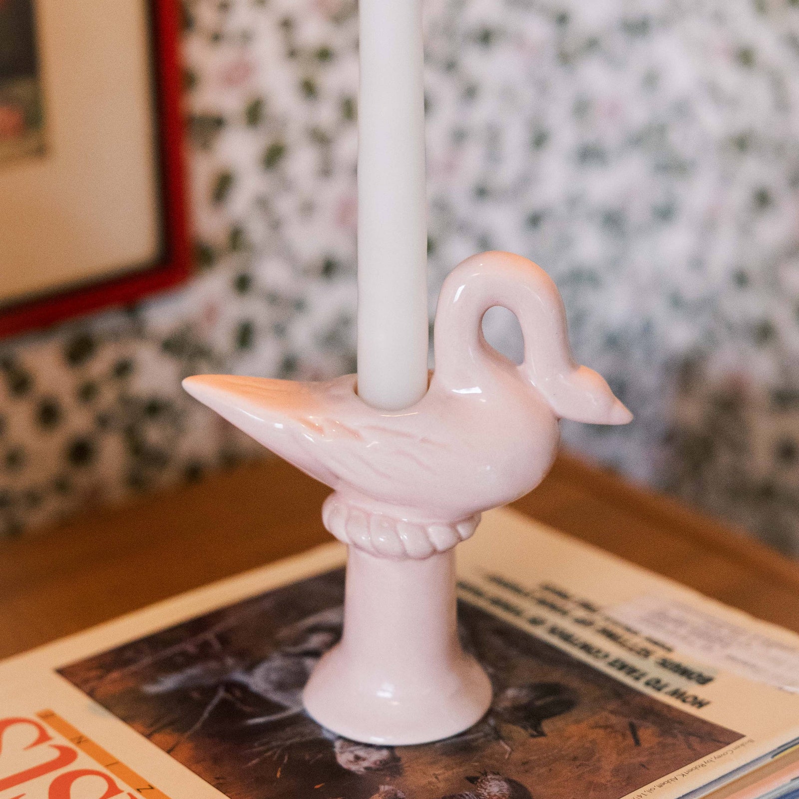 Nordic Swan Candlestick Holder