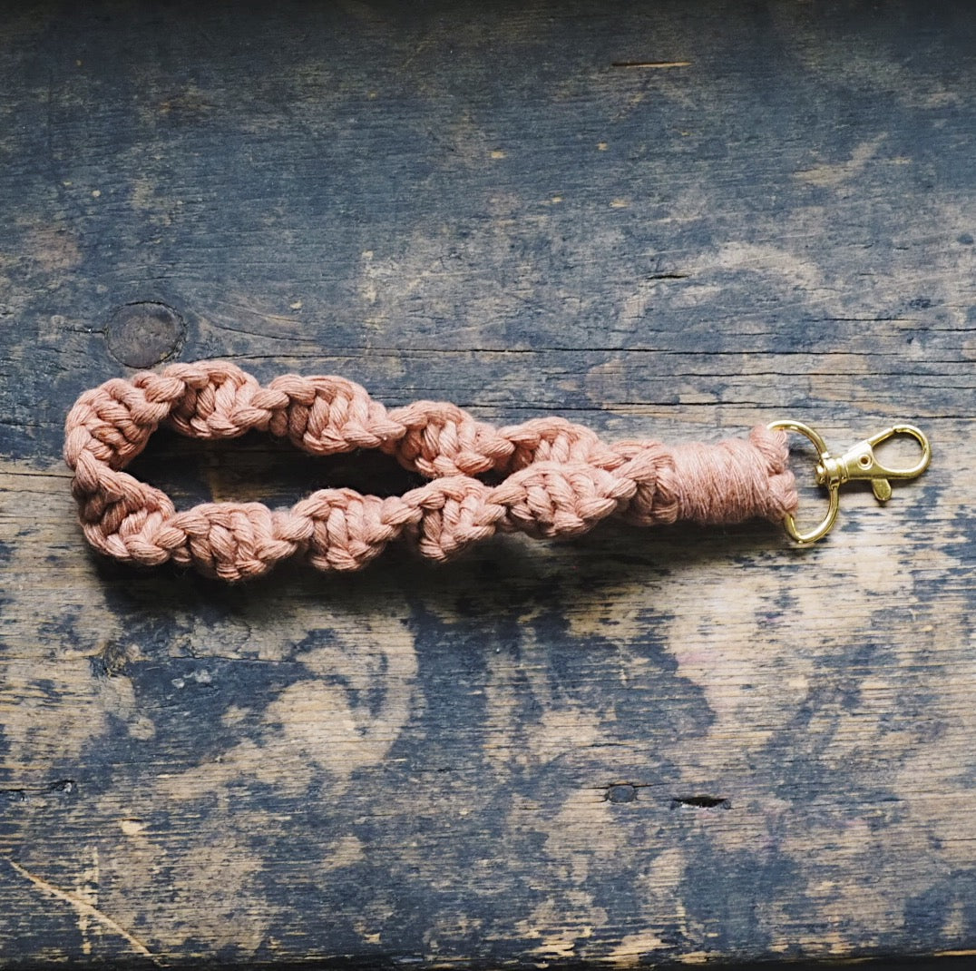 Macrame Keychain Wristlet