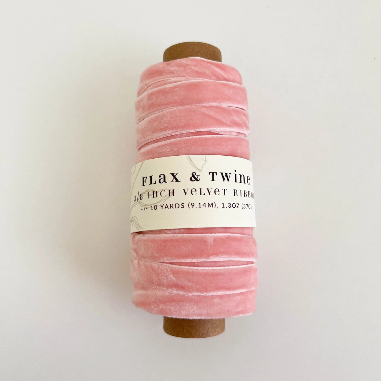 Flax & Twine 3/8" Velvet Ribbon