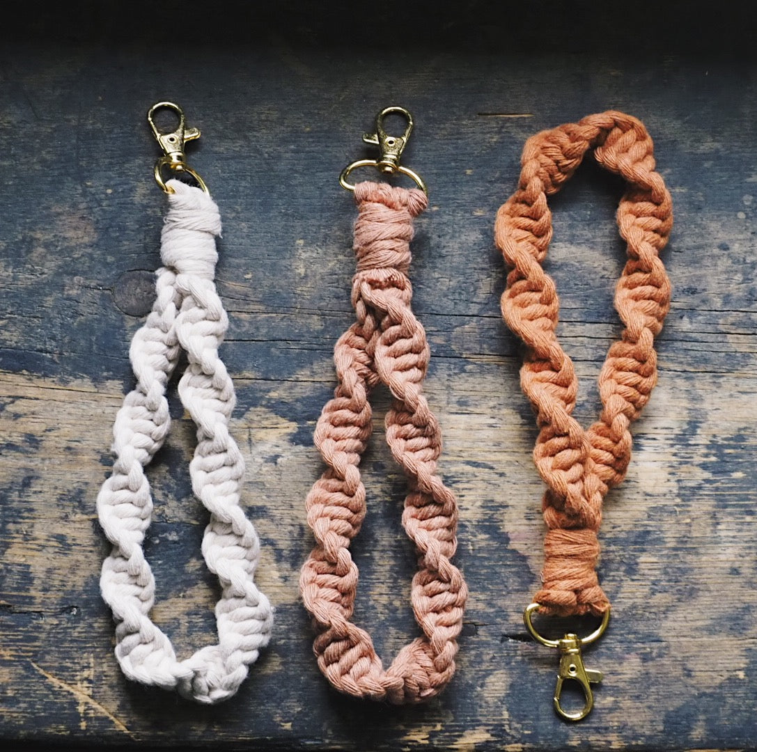 Macrame Keychain Wristlet