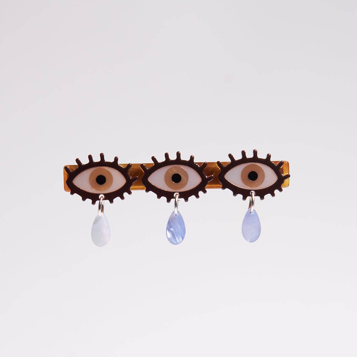 Crying Eyes Charm Alligator Clip