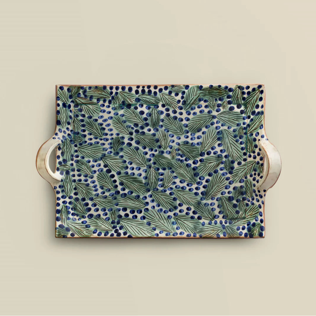 Dotty Leaves Tray