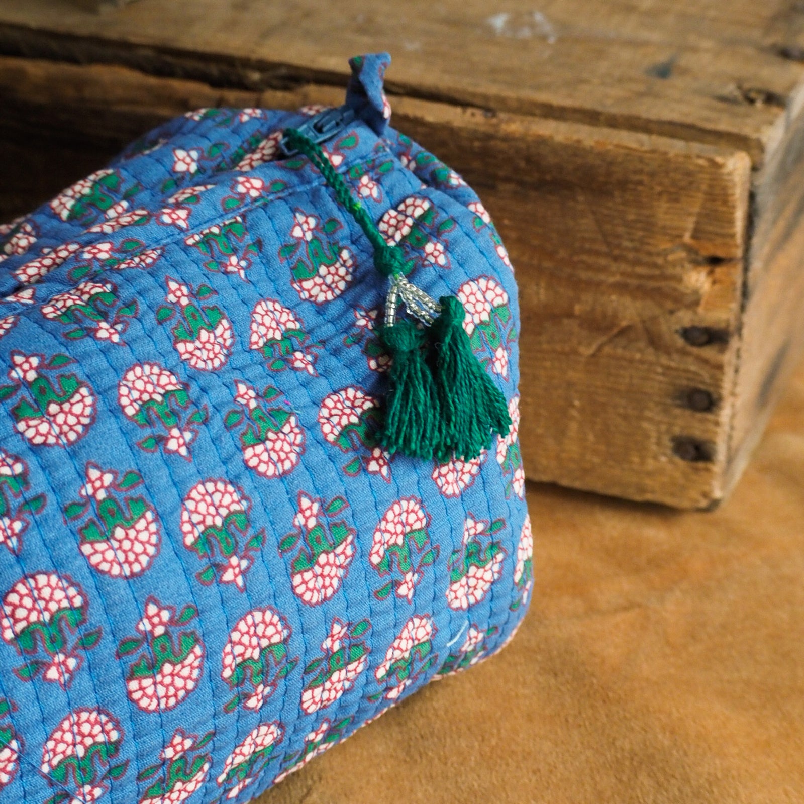 Pardesi Quilted Cosmetic Pouch Set of 3