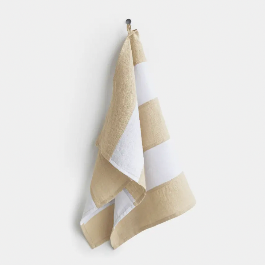 Zero-waste Striped Linen Tea Towel