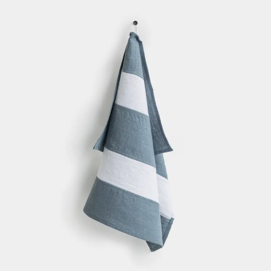 Zero-waste Striped Linen Tea Towel