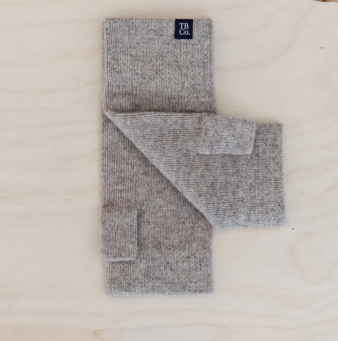 TBCo Cashmere & Merino Wrist Warmers in Oatmeal Melange