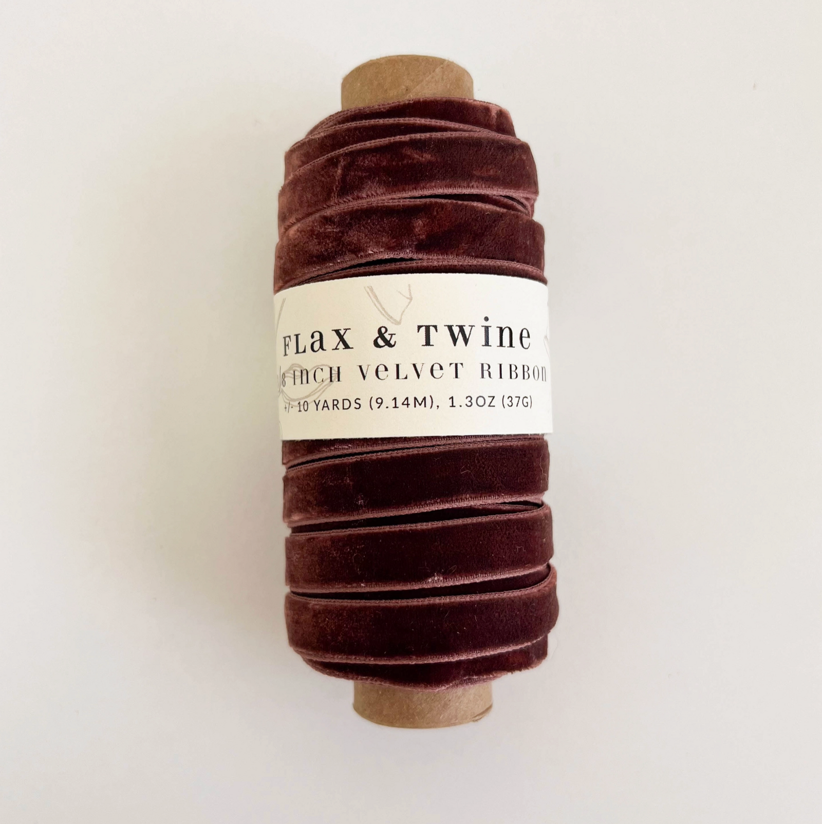 Flax & Twine 3/8" Velvet Ribbon