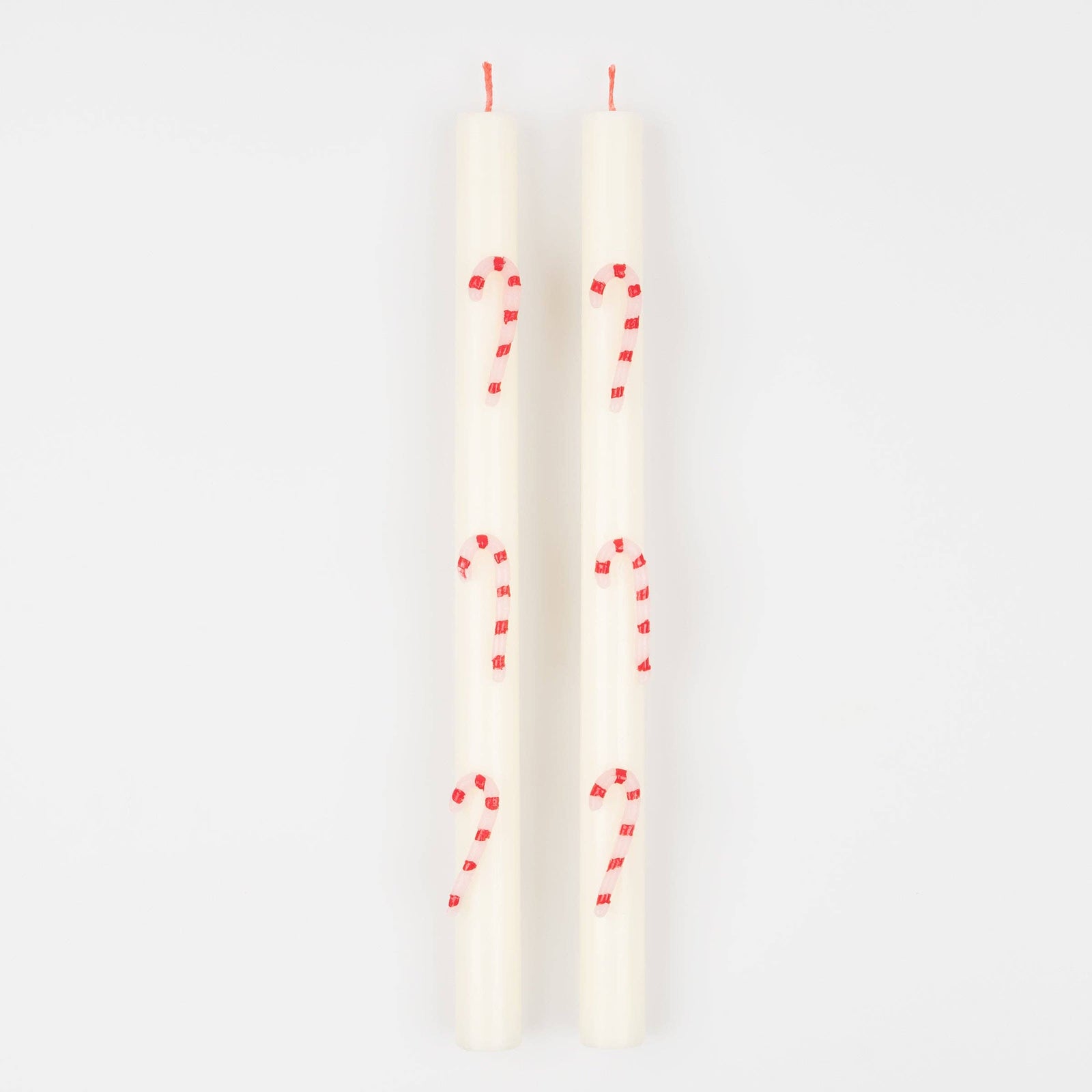 Candy Cane Taper Candles