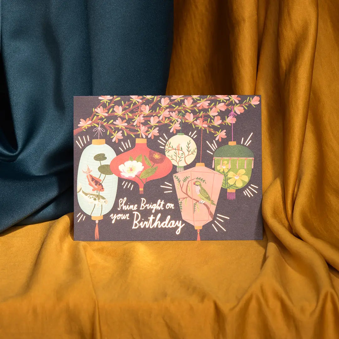 Birthday Lanterns "Shine Bright" Card
