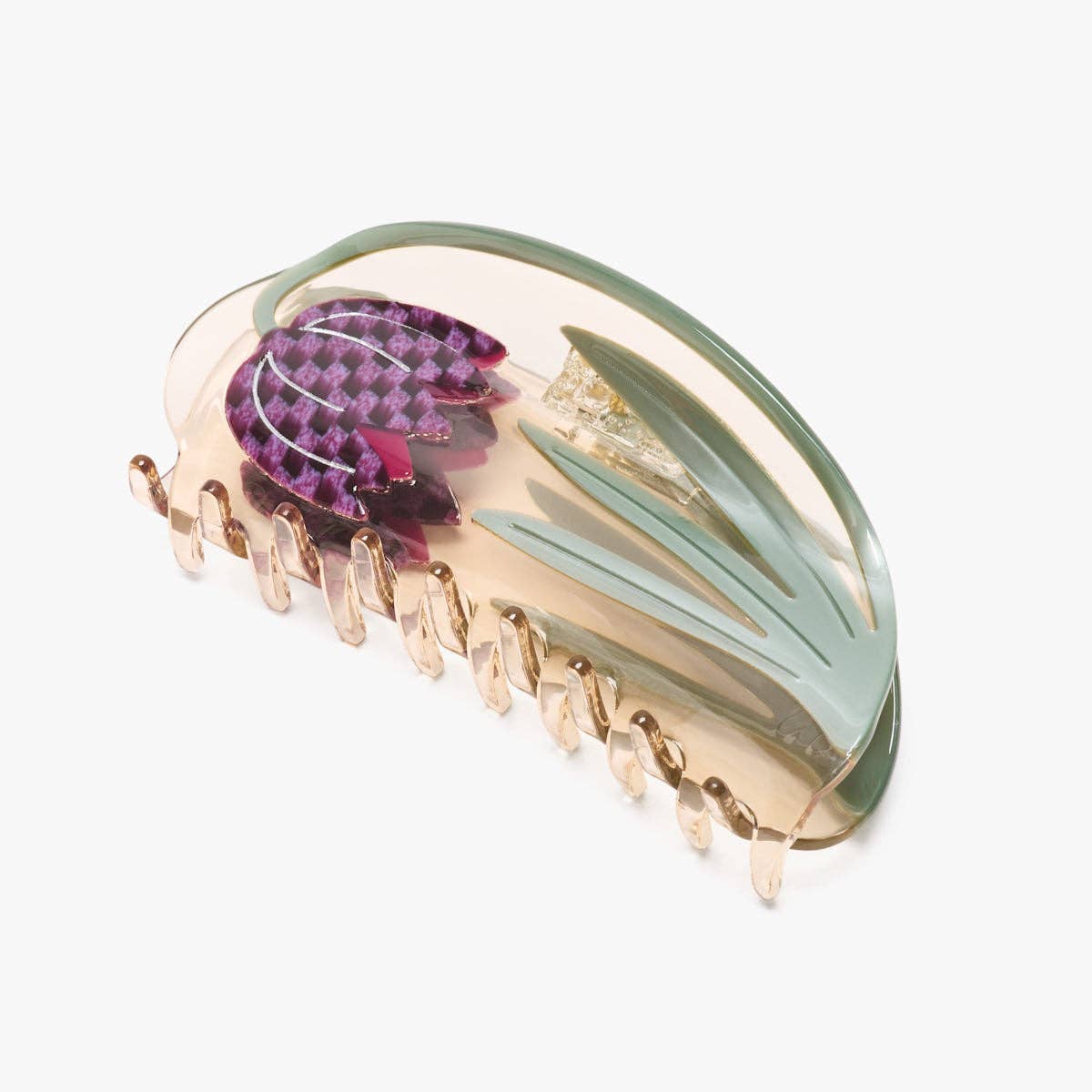 Fritillaria Tulip Checkered Flower Large Claw Clip