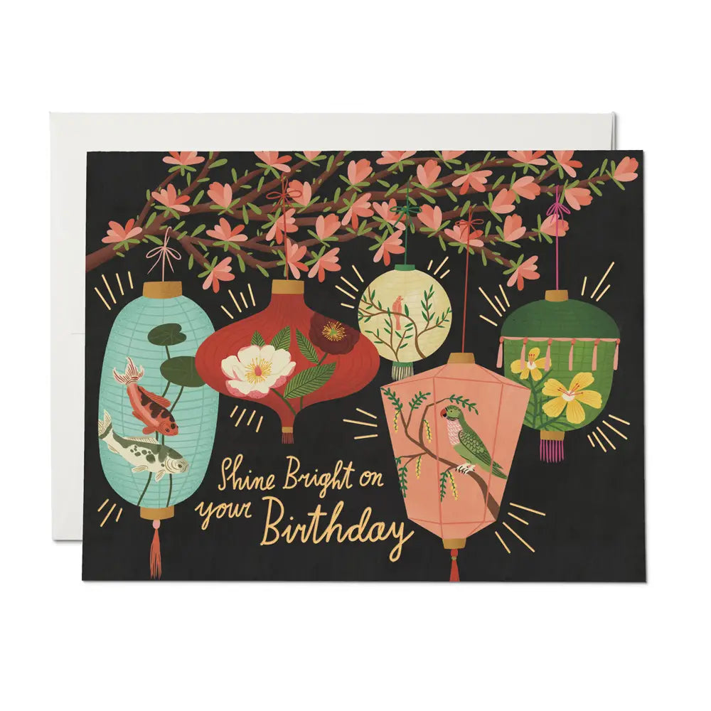 Birthday Lanterns "Shine Bright" Card