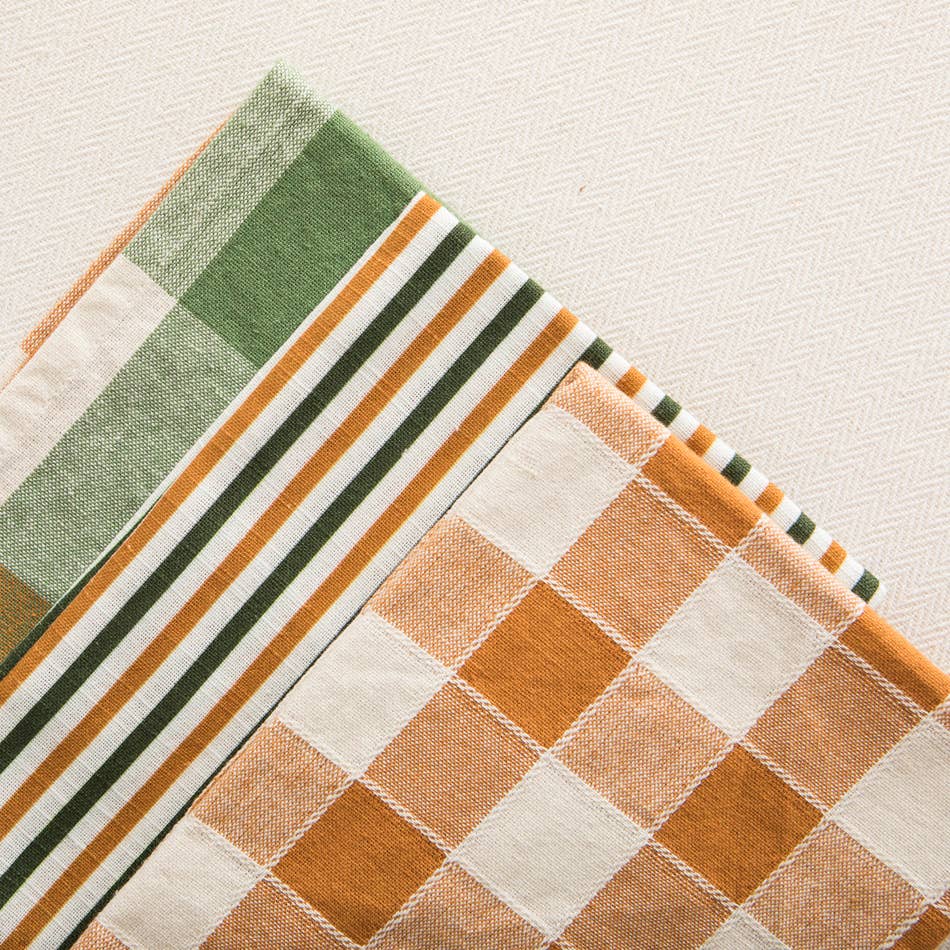 Ginger Checkered Napkin Set