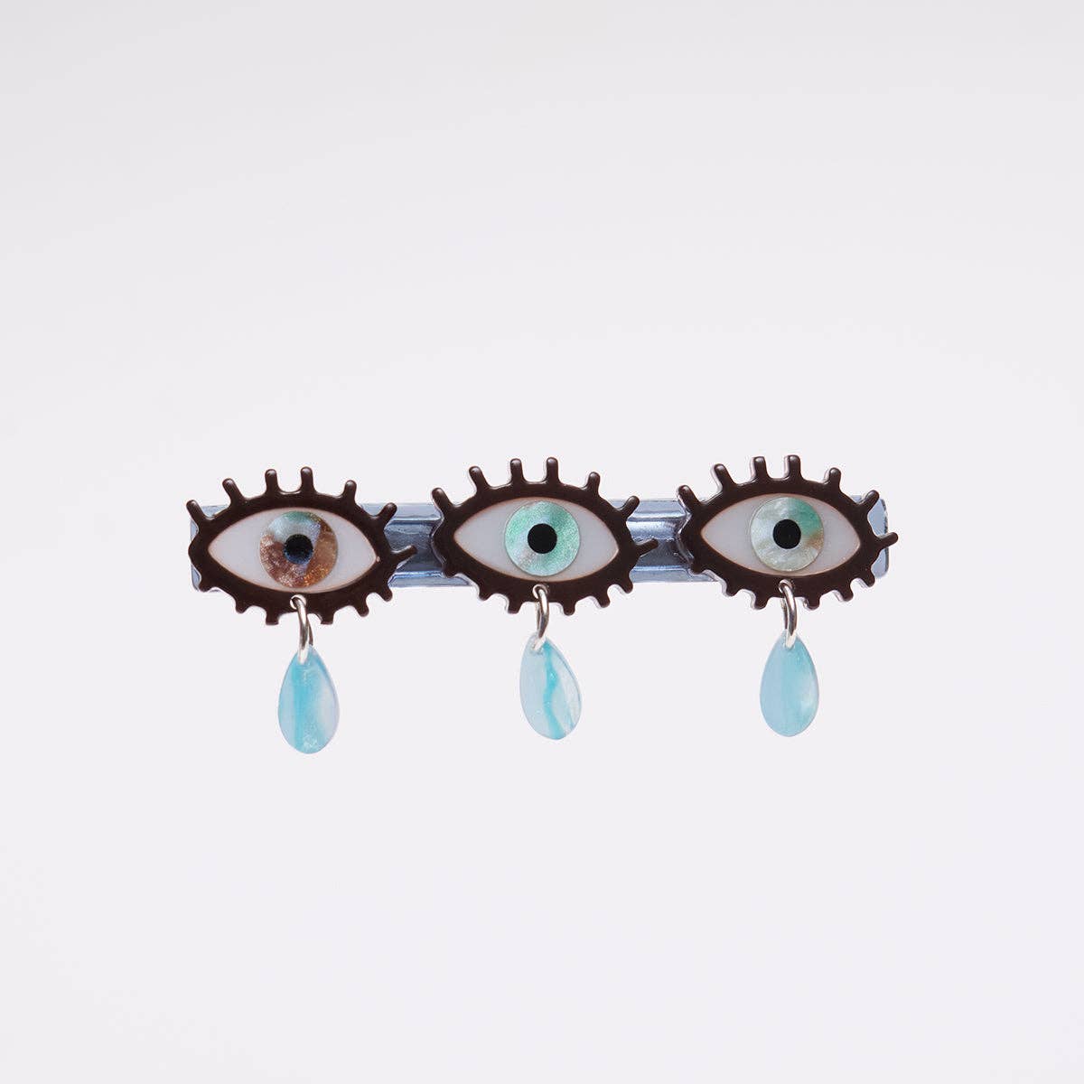 Crying Eyes Charm Alligator Clip