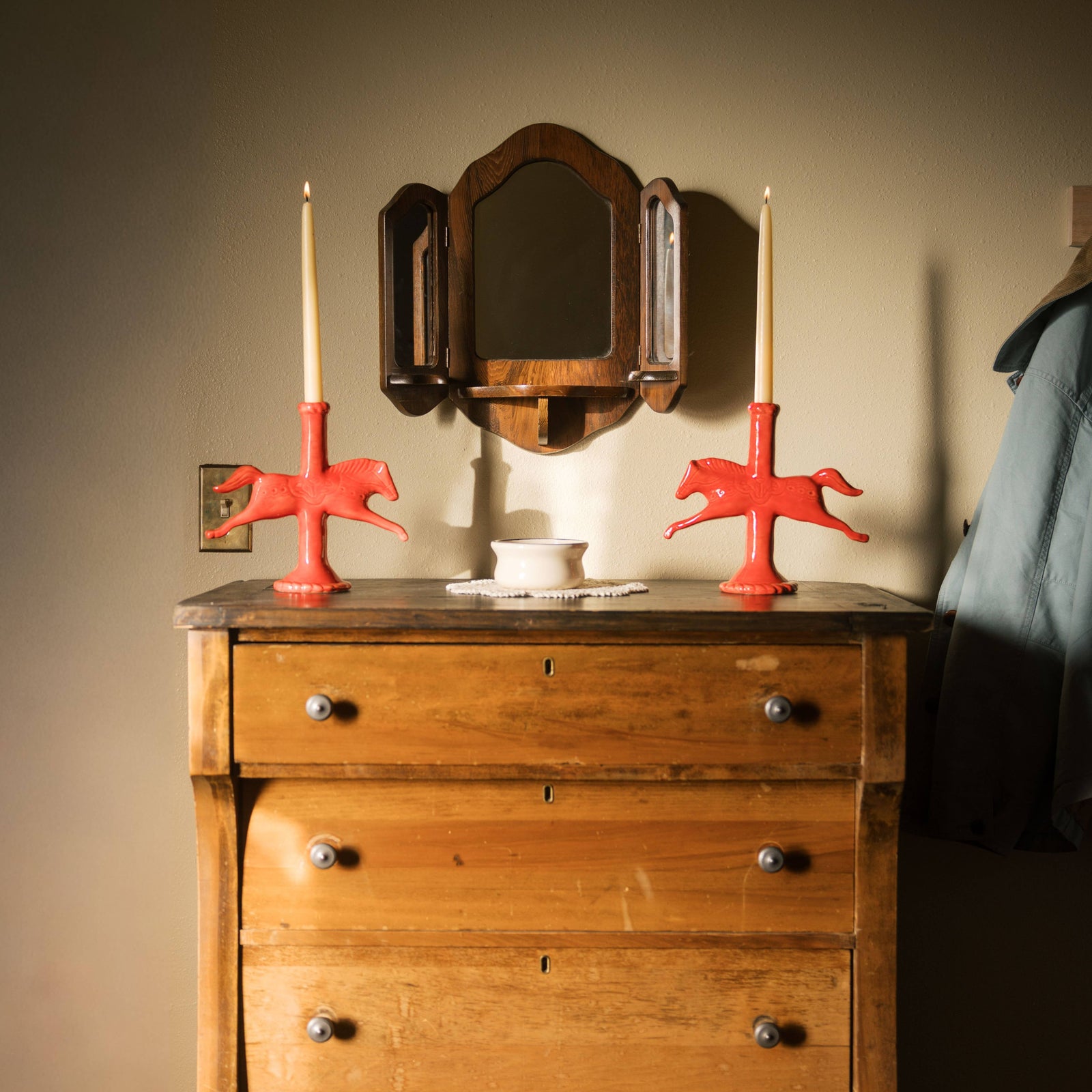 Dala Horse Candlestick Holder