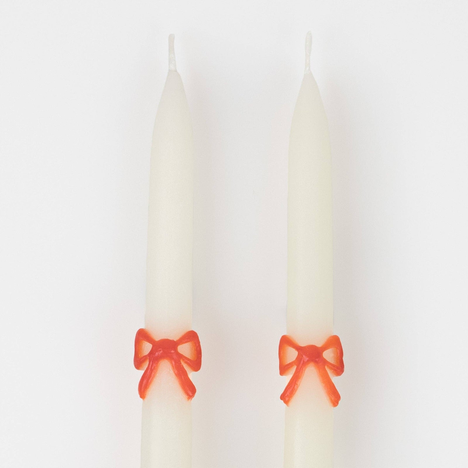 Holiday Mini Bow Taper Candles