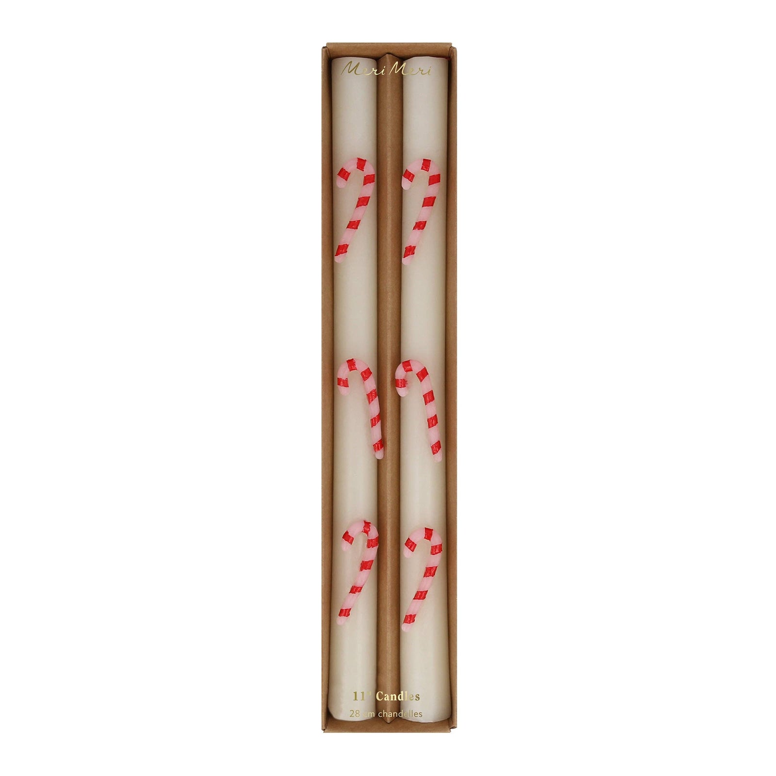 Candy Cane Taper Candles