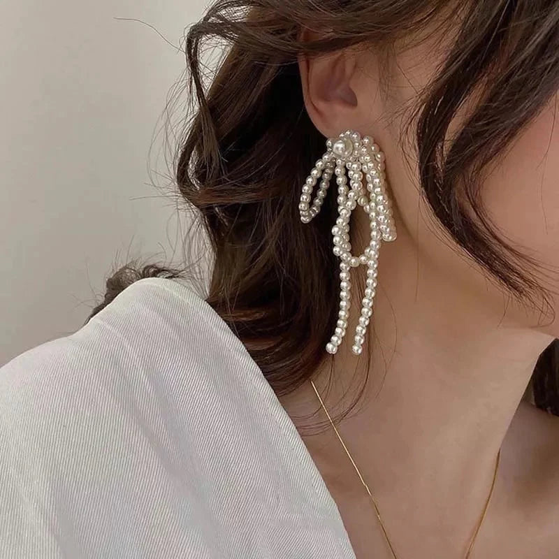 Sun Day Pearl Bow Earrings