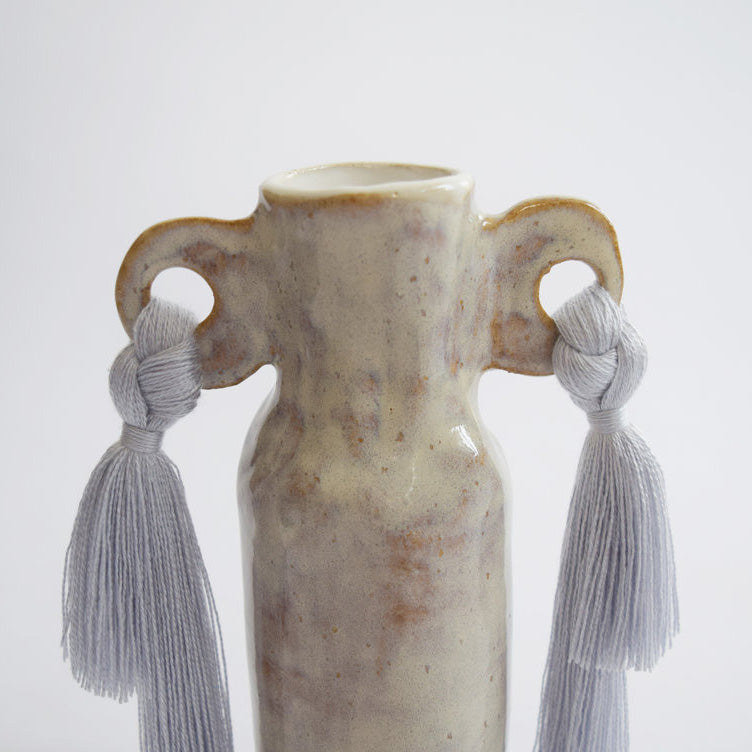Blue Tassel Vase by Karen Gayle Tinney