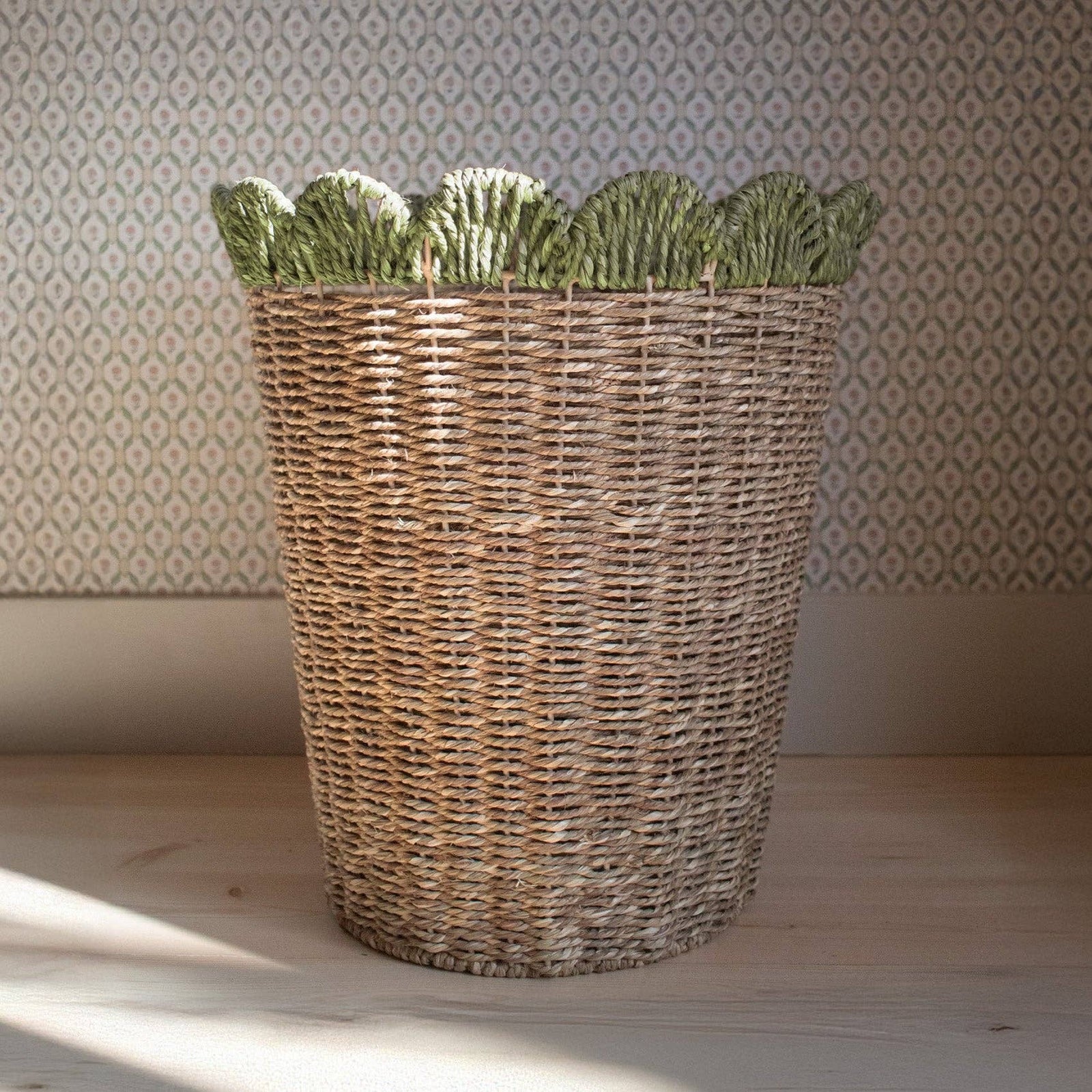 Scallop Woven Basket