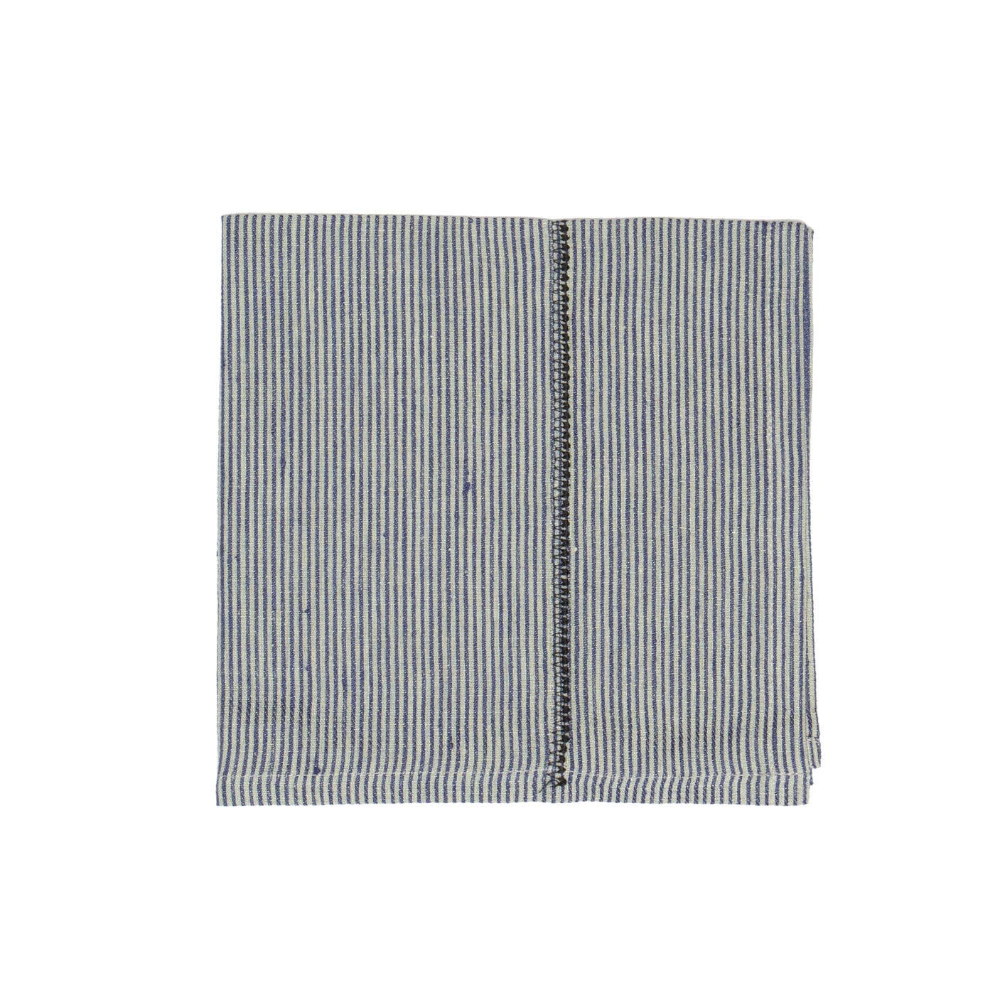 Linen Stitch Napkins Chambray Stripe, Set of 4