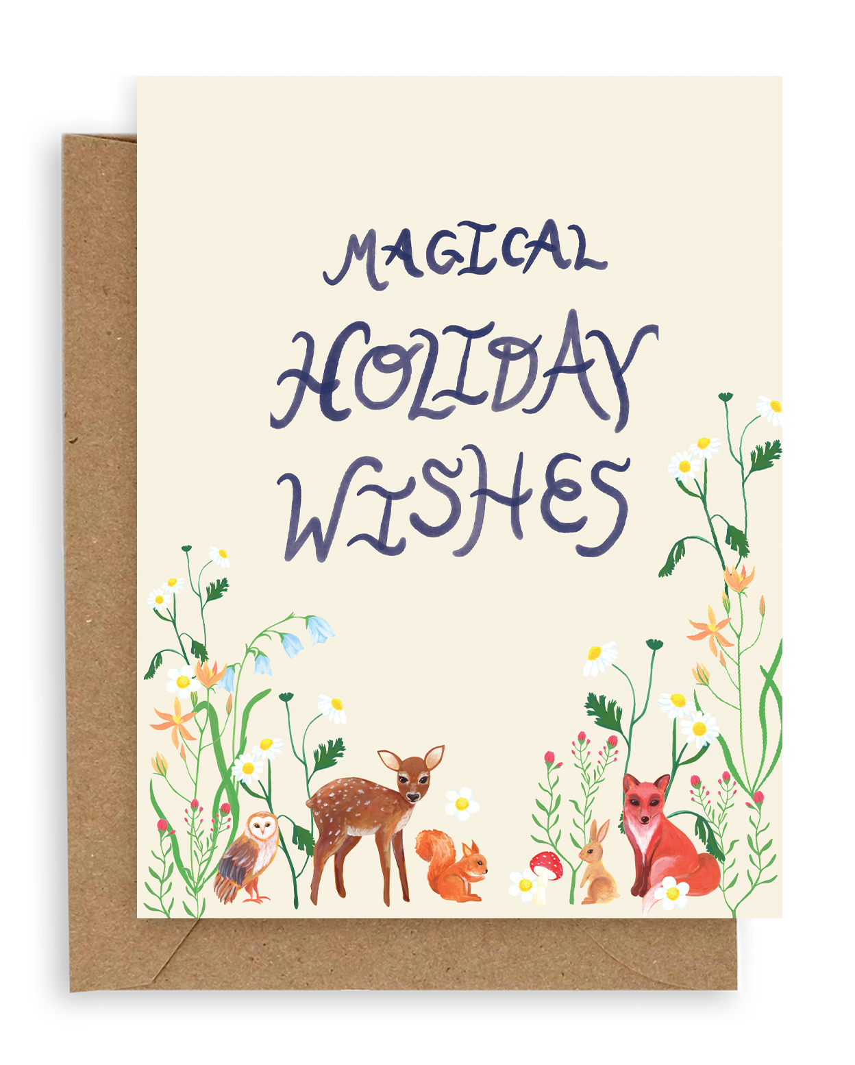 Fauna Magical Holiday Wishes Card