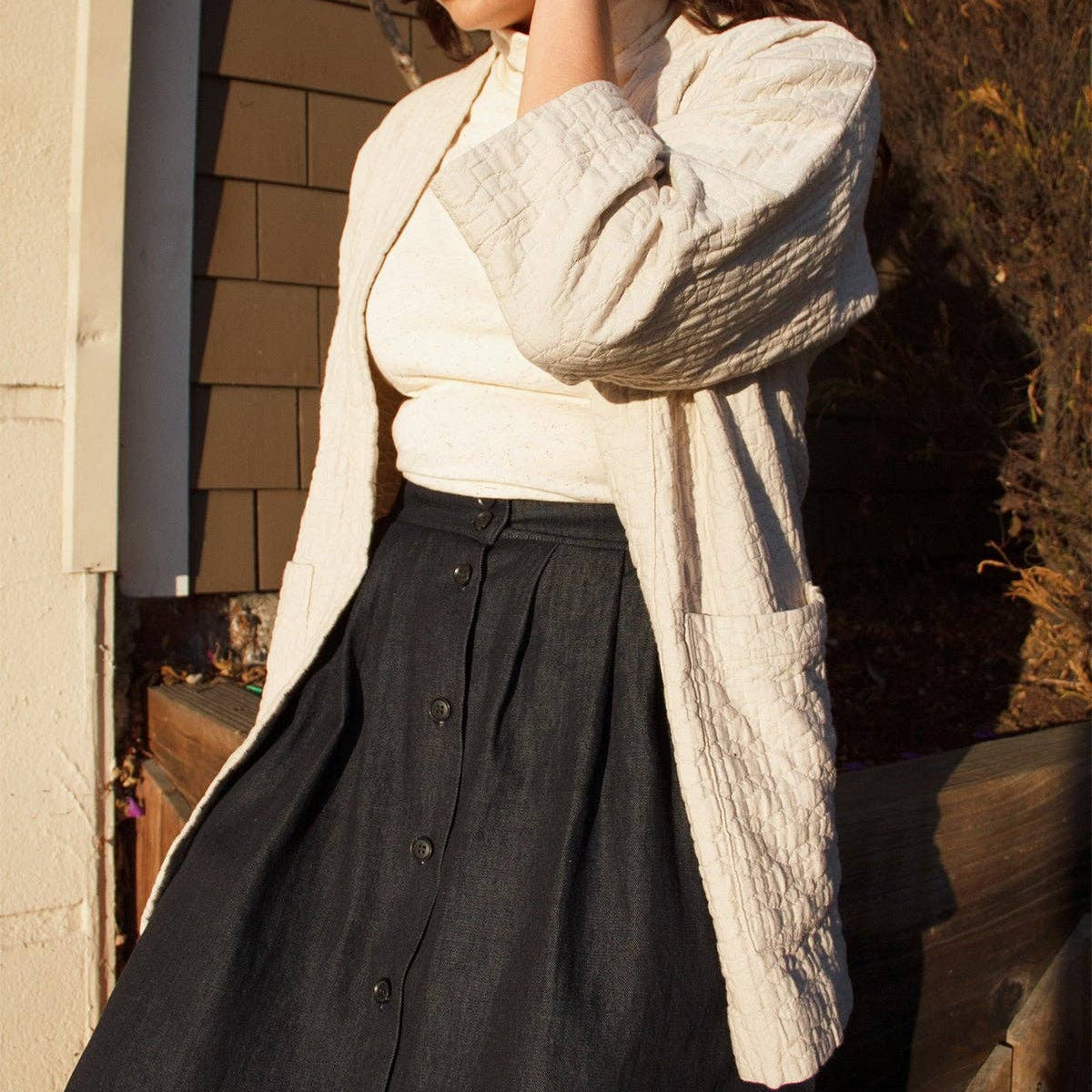 Jules Cardigan in Mushroom