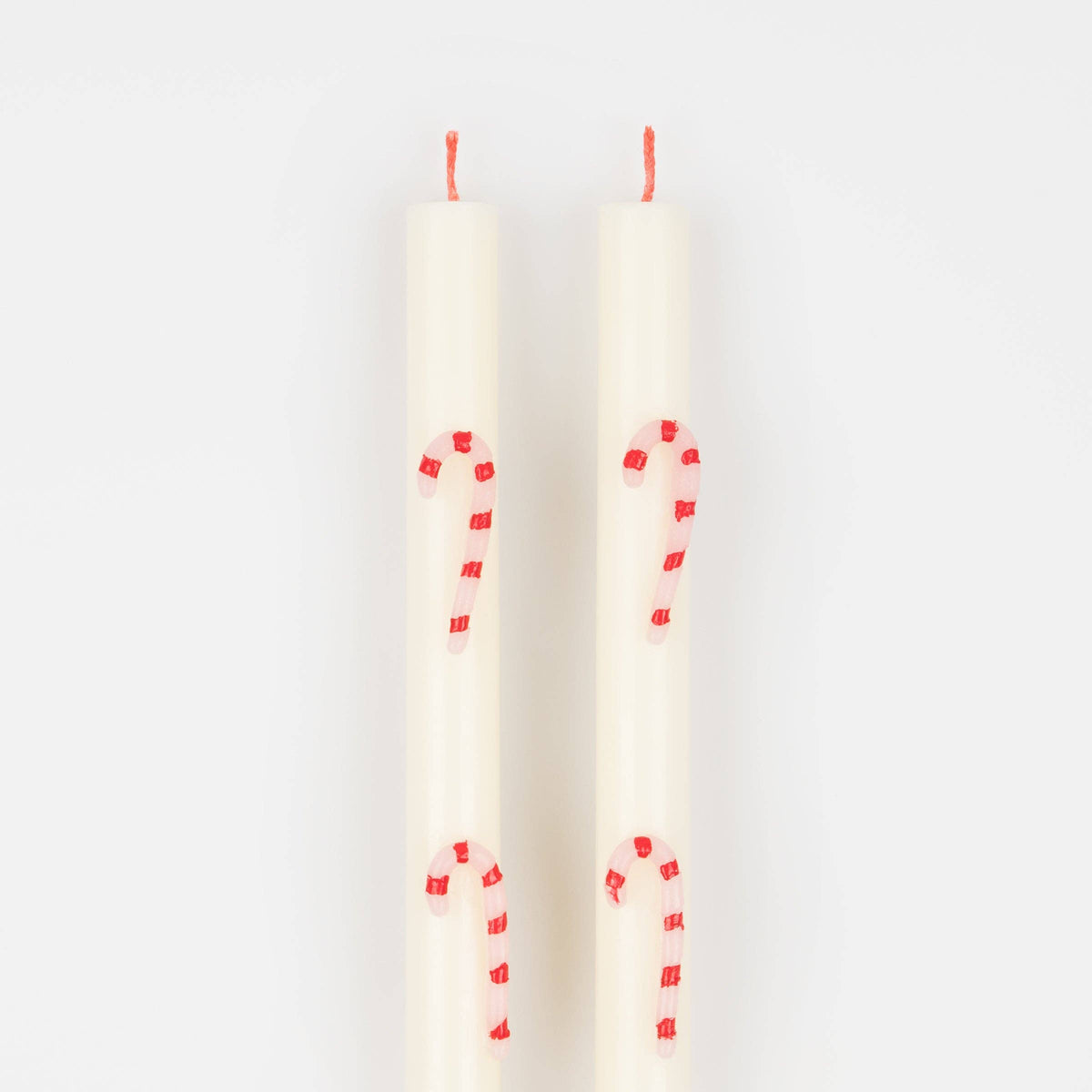 Candy Cane Taper Candles