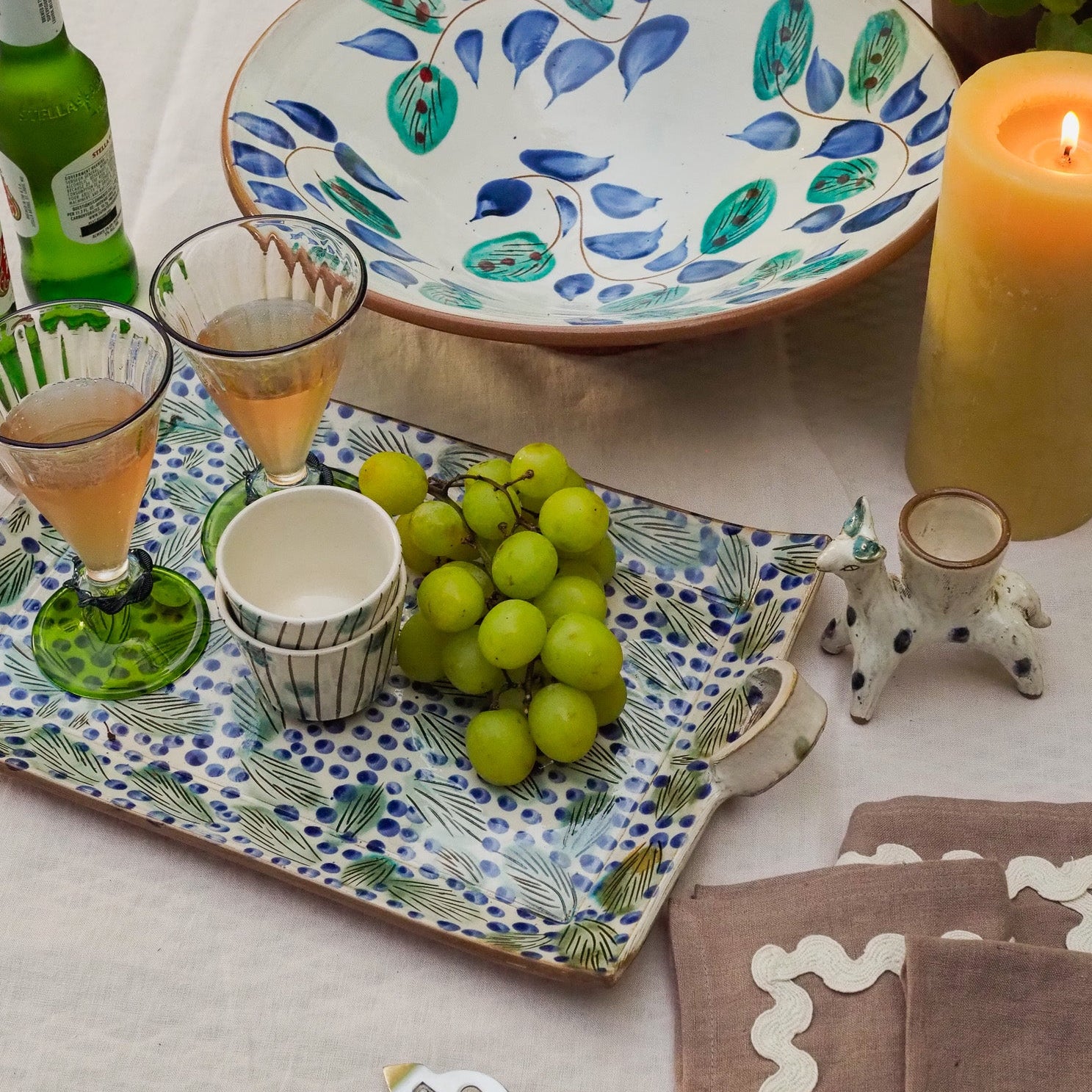 Anut Cairo Dotty Leaves Tray