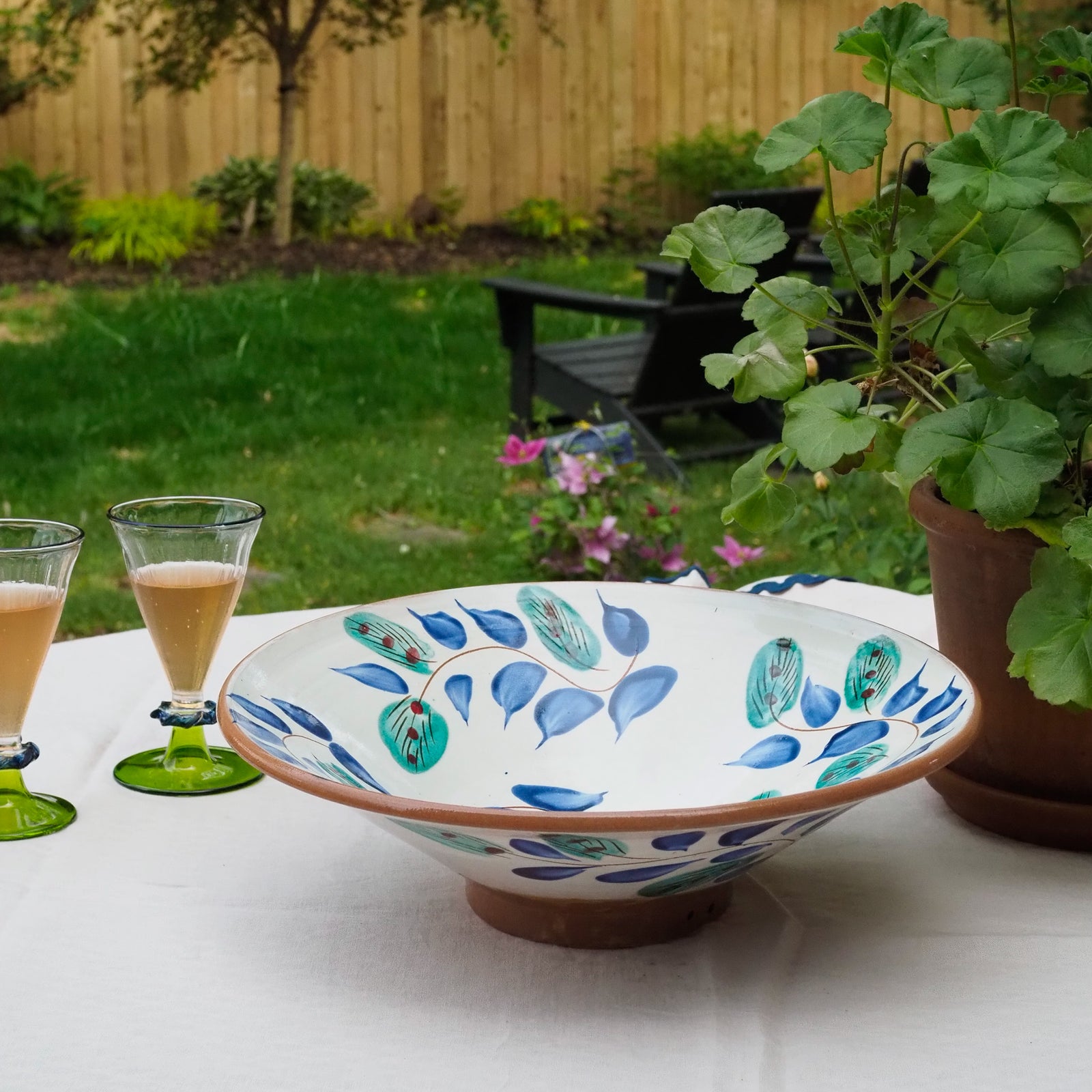 Midnight Garden Serving Bowl