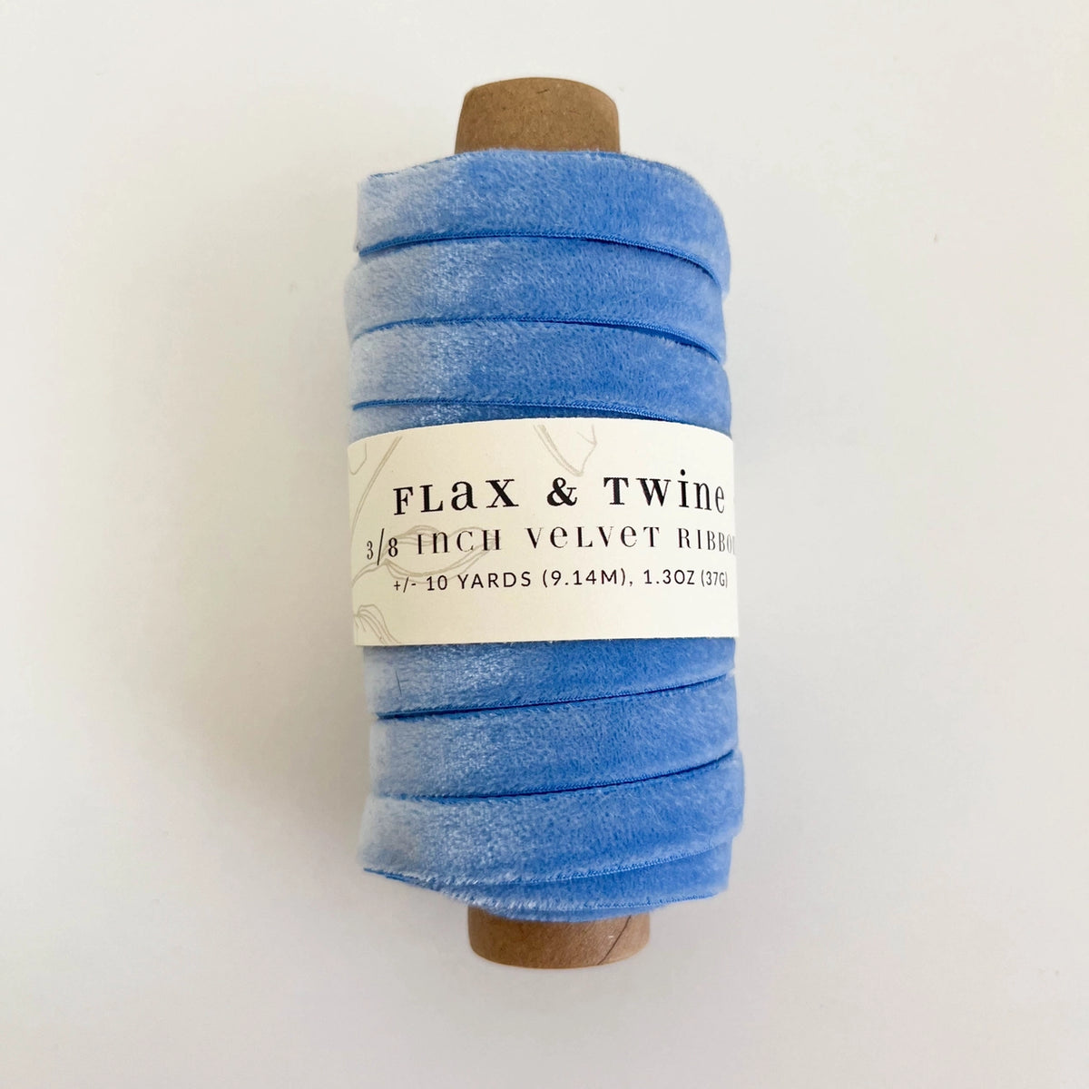 Flax &amp; Twine 3/8" Velvet Ribbon