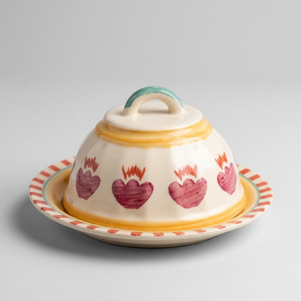 Pink Rose Butter Dish