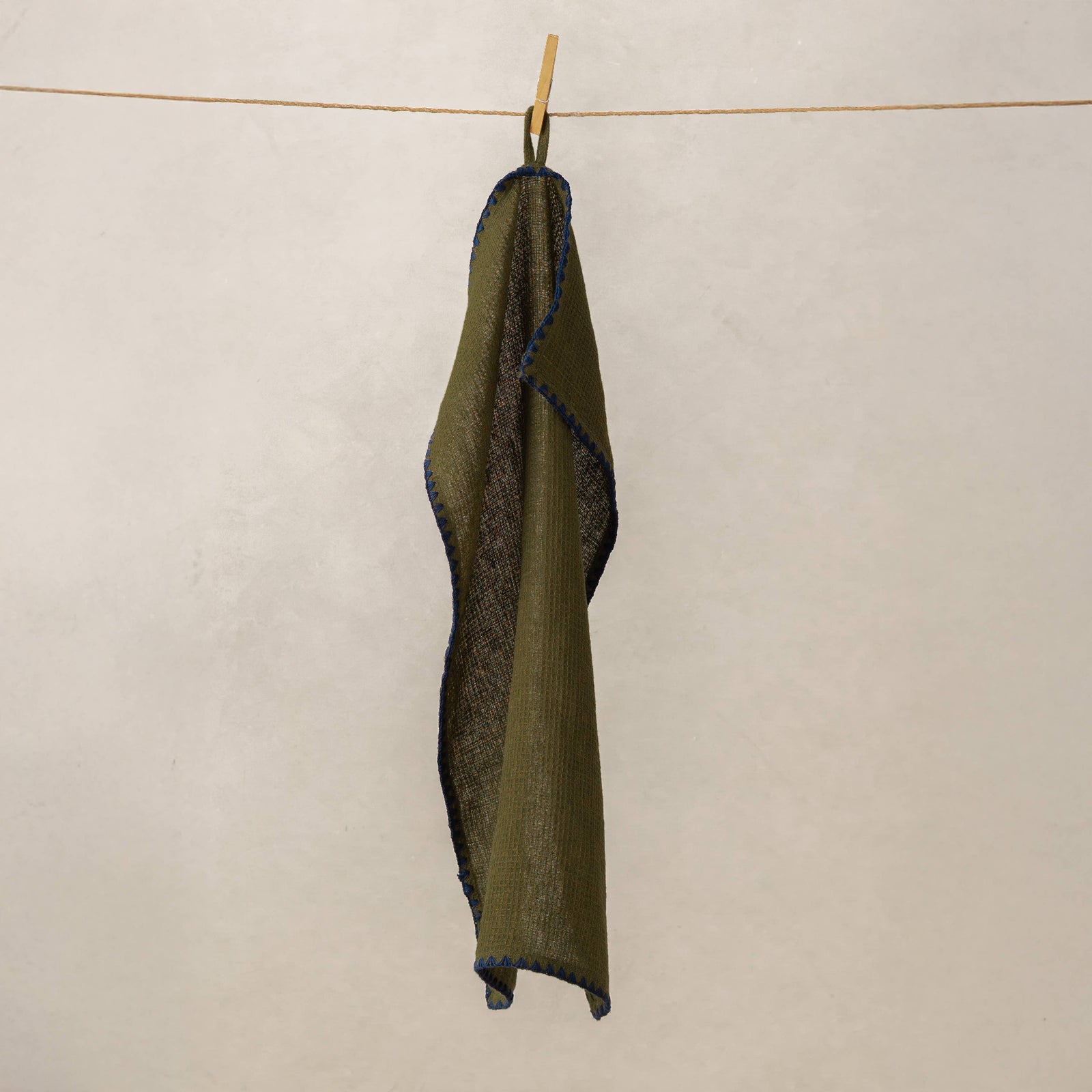 Linen Velour Waffle Kitchen Towel