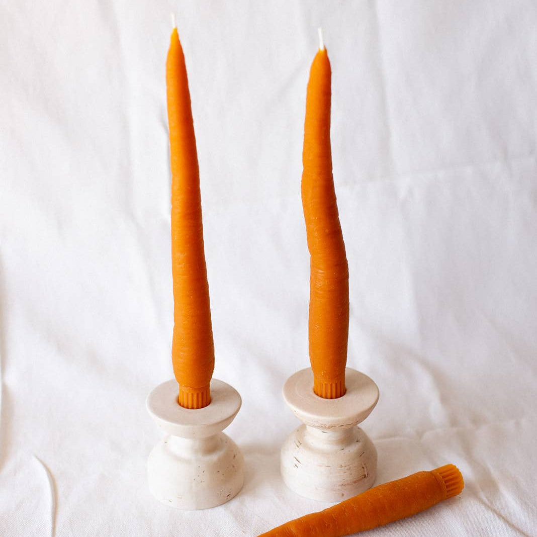 Carrot Taper Candles