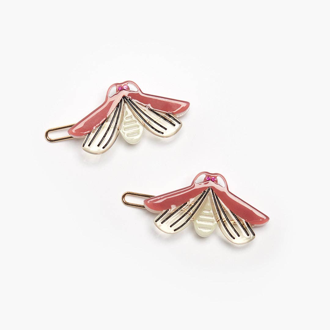 Glow in the Dark Firefly Mini Barrette Set