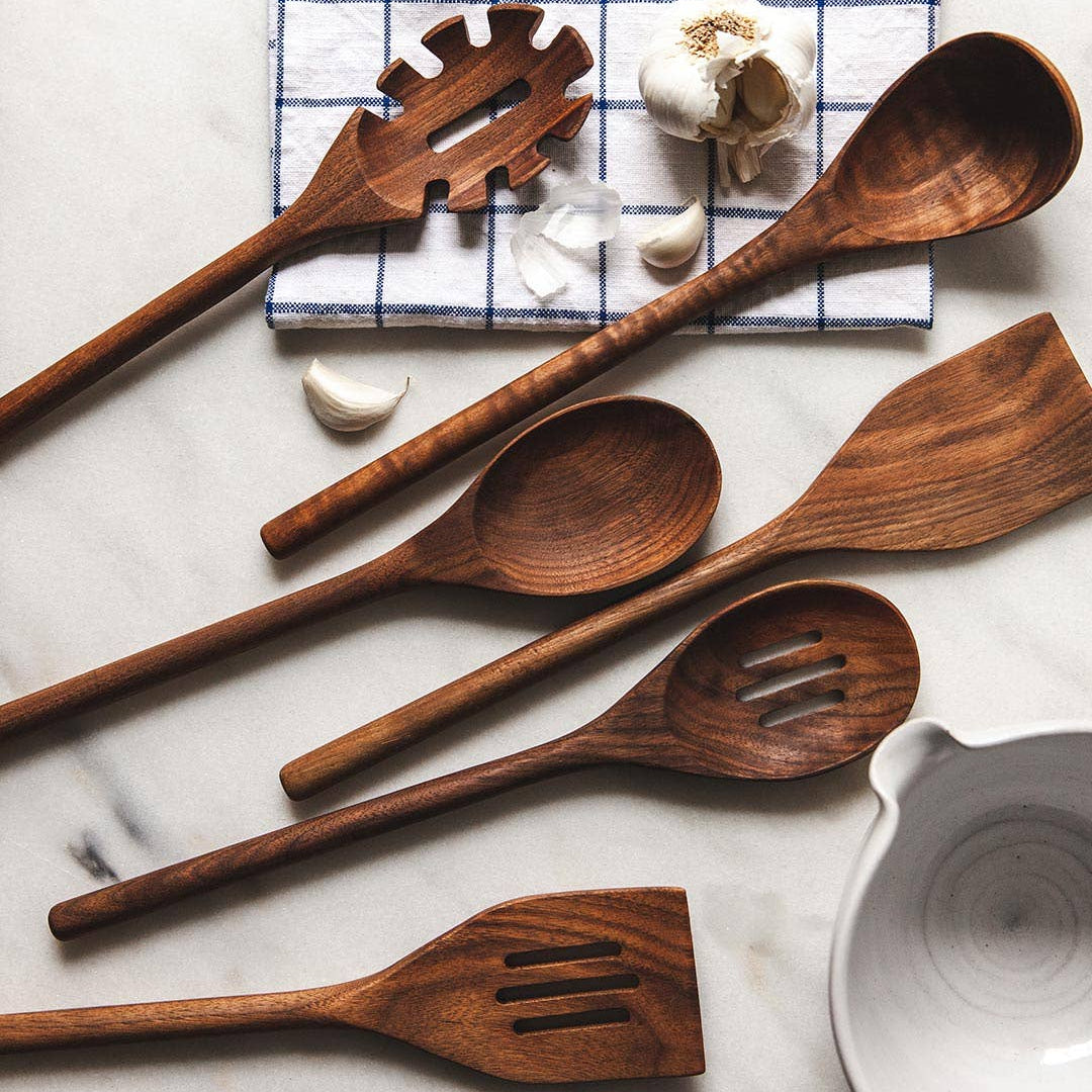 Walnut Kitchen Utensil Set