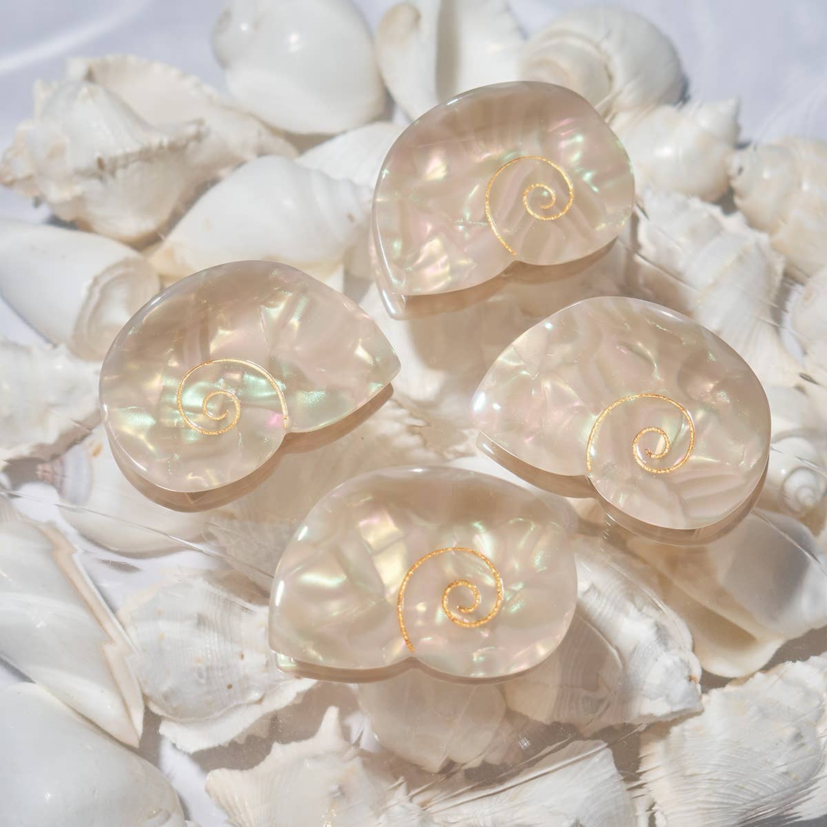 Siren Sea Shell Opal Hair Claw for a Mermaid