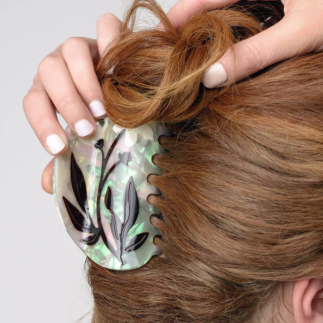 Bryony Floral Cream Hair Claw