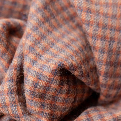 TBCo Lambswool Scarf in Coffee Textured Check